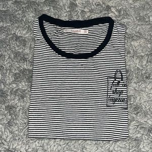 STRIPED GRAPHIC TEE